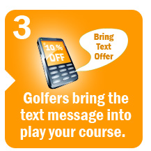 Golfers bring the text message in to play your course