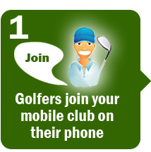 Golfers join mobile club on their phone